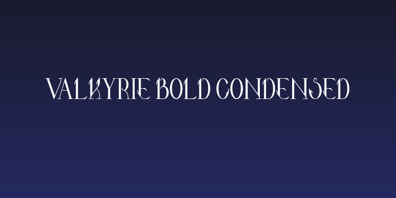 Valkyrie Bold Condensed Social Header