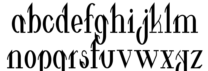 Valkyrie Bold Condensed Font LOWERCASE
