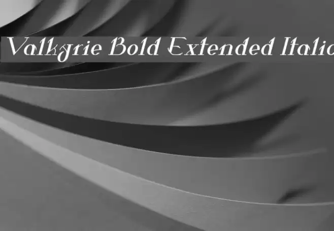Valkyrie Bold Extended Italic Font examples
