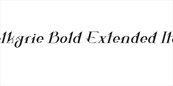 Valkyrie Bold Extended Italic Logo