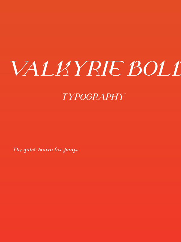 Valkyrie Bold Extended Italic Poster