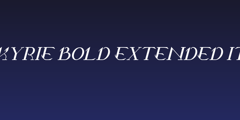Valkyrie Bold Extended Italic Social Header