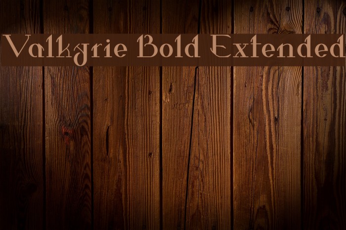 Valkyrie Bold Extended Font examples