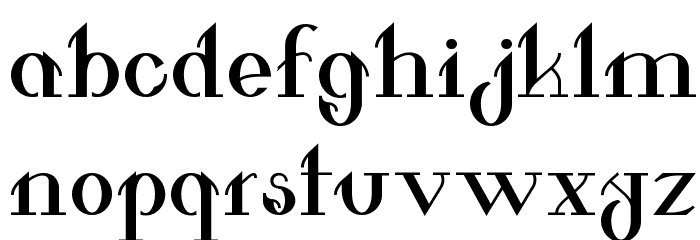 Valkyrie Bold Extended Font LOWERCASE