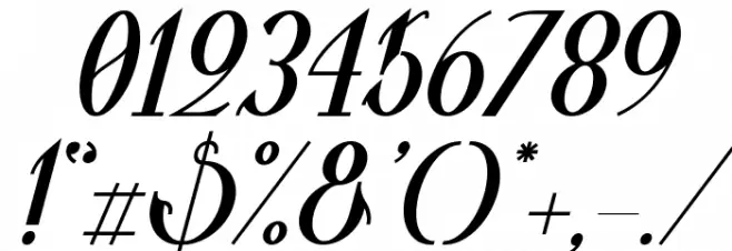 Valkyrie Bold Italic Font OTHER CHARS