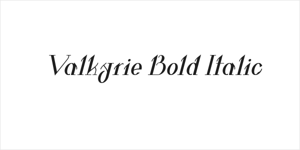 Valkyrie Bold Italic Logo