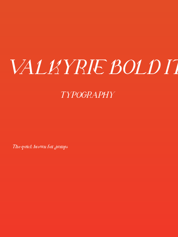 Valkyrie Bold Italic Poster