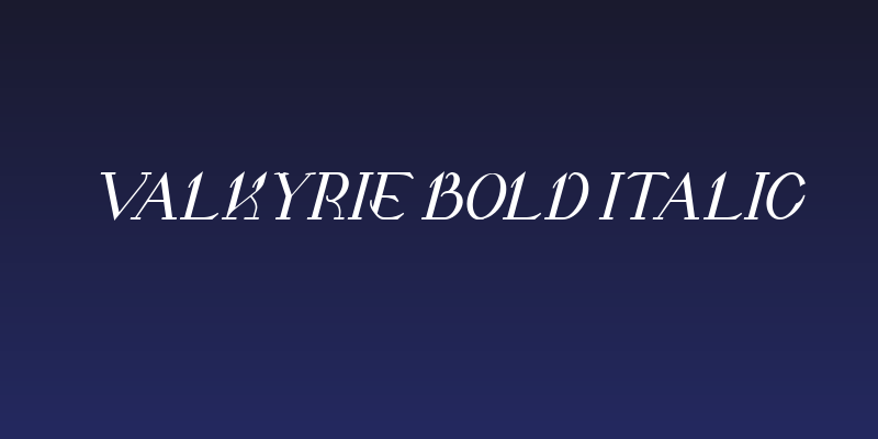 Valkyrie Bold Italic Social Header