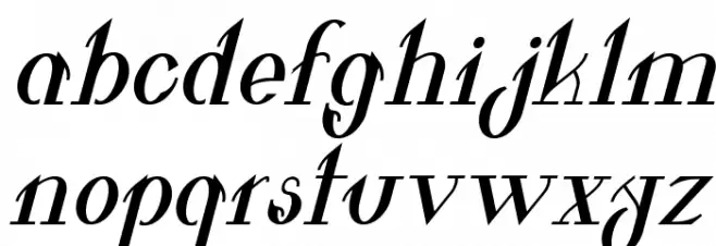 Valkyrie Bold Italic Caratteri MINUSCOLO