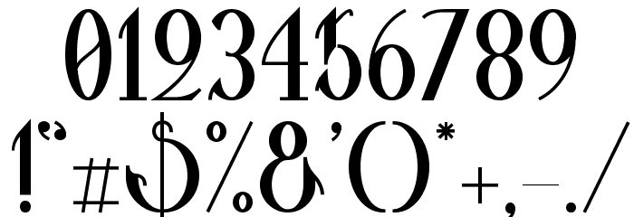 Valkyrie Bold Font OTHER CHARS
