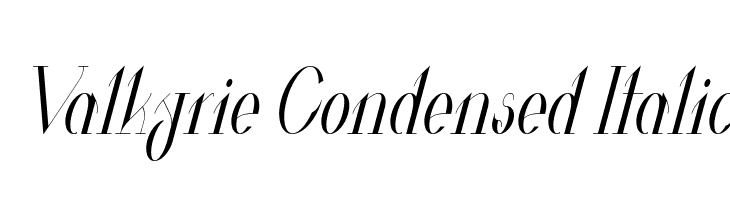 Valkyrie Condensed Italic  フリーフォントのダウンロード