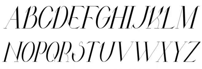 Valkyrie Condensed Italic フォント 大文字