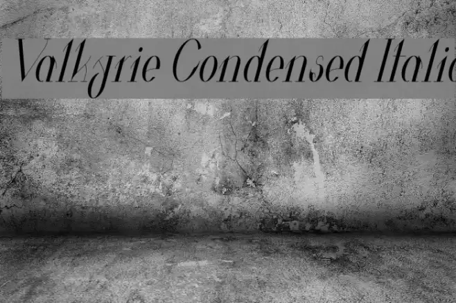 Valkyrie Condensed Italic Font examples