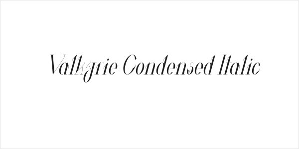 Valkyrie Condensed Italic Logo