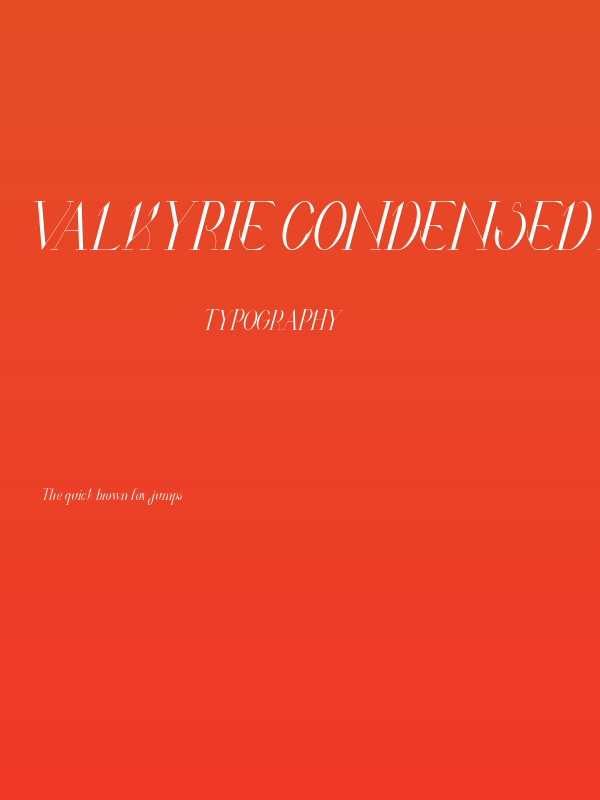 Valkyrie Condensed Italic Poster