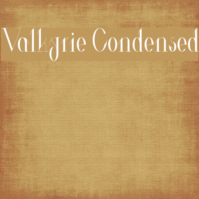Valkyrie Condensed Font examples