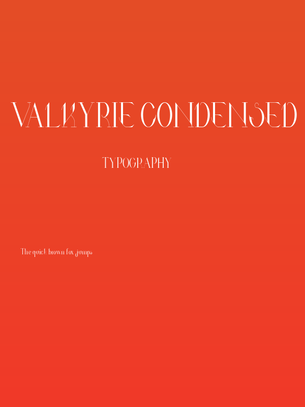 Valkyrie Condensed Poster