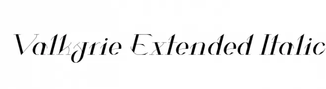 Valkyrie Extended Italic  Frei Schriftart Herunterladen