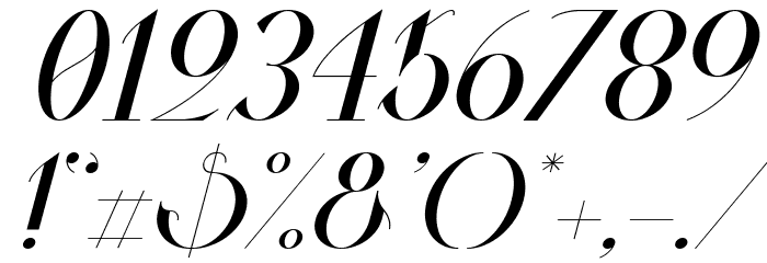 Valkyrie Extended Italic Font OTHER CHARS