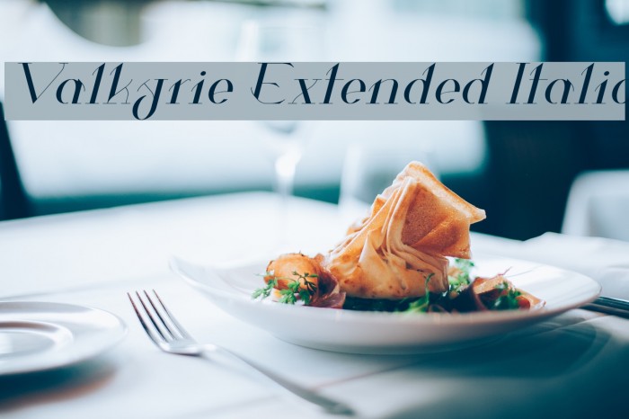 Valkyrie Extended Italic Font examples