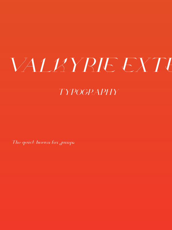 Valkyrie Extended Italic Poster