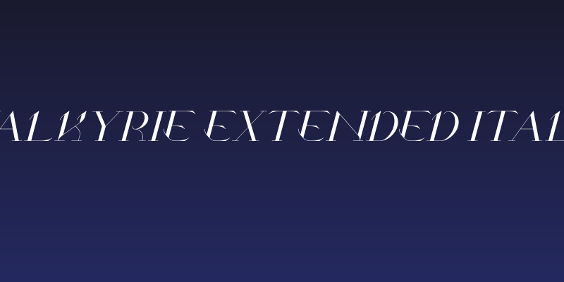 Valkyrie Extended Italic Social Header