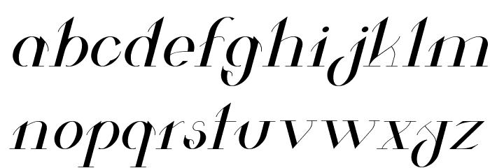 Valkyrie Extended Italic Font LOWERCASE