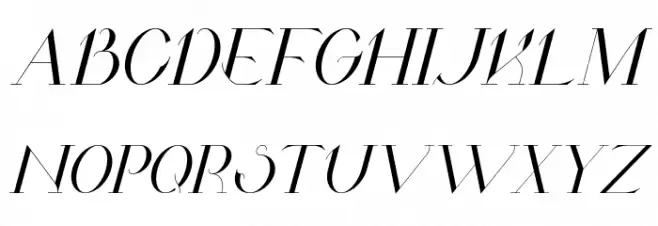 Valkyrie Italic फ़ॉन्ट अपरकेस