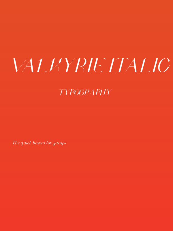 Valkyrie Italic Poster