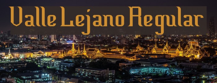 Valle Lejano Regular Font examples