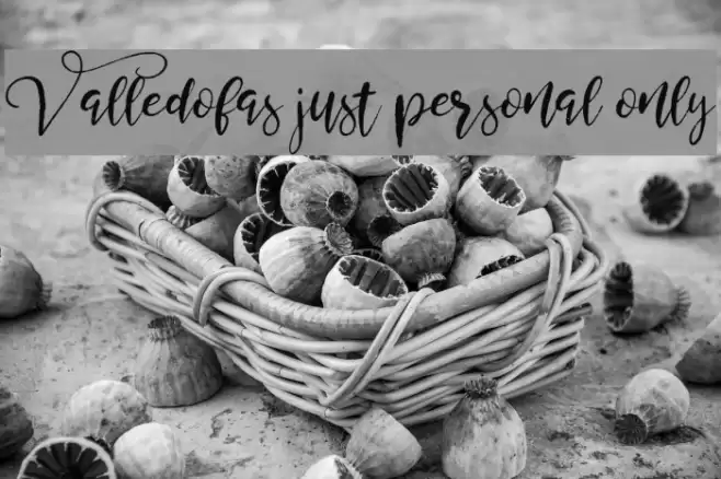 Valledofas just personal only Font examples