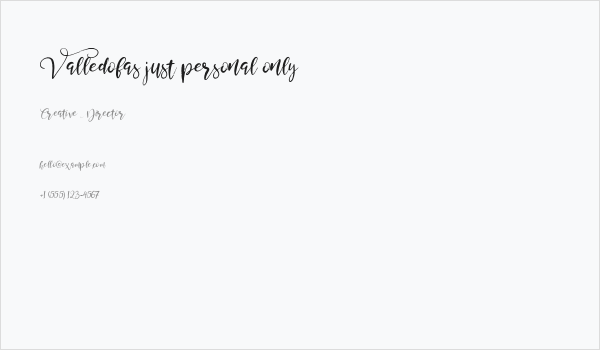 Valledofas just personal only Business Card