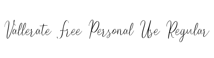 Vallerate Free Personal Use Regular  नि: शुल्क फ़ॉन्ट्स डाउनलोड