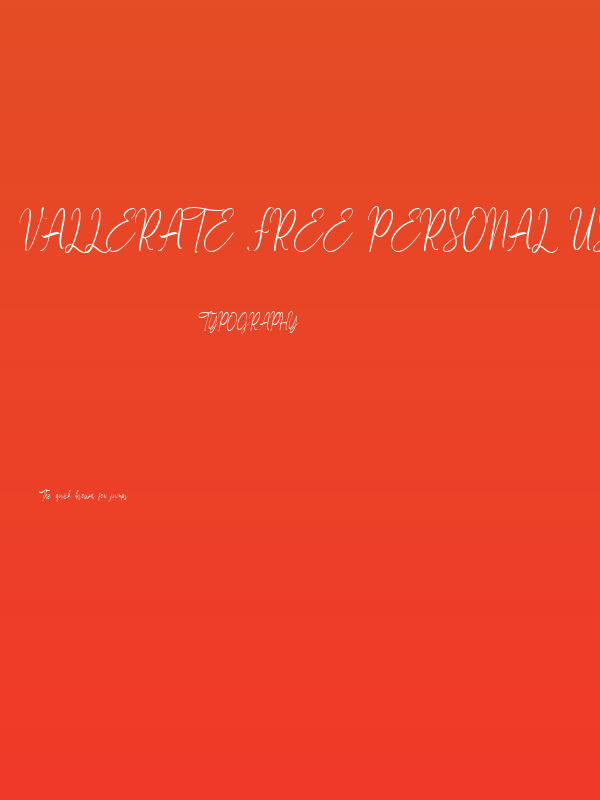 Vallerate Free Personal Use Regular Poster