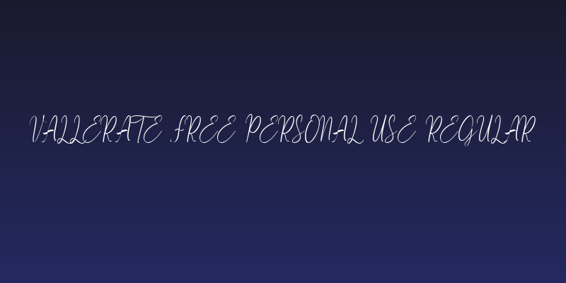 Vallerate Free Personal Use Regular Social Header