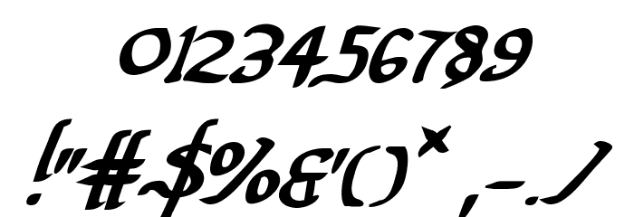 Valley Forge Bold Italic Font OTHER CHARS