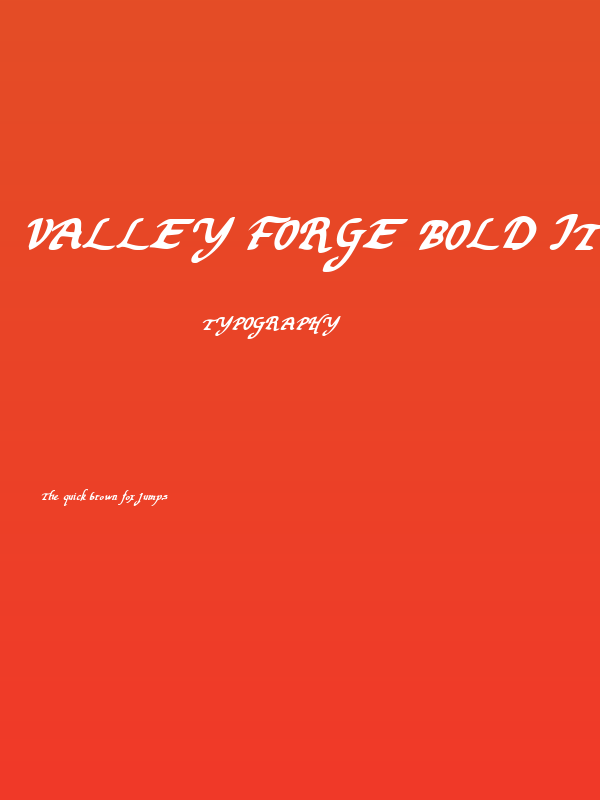 Valley Forge Bold Italic Poster