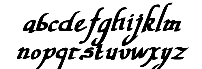Valley Forge Bold Italic Font LOWERCASE