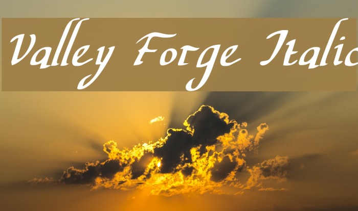 Valley Forge Italic Example 2