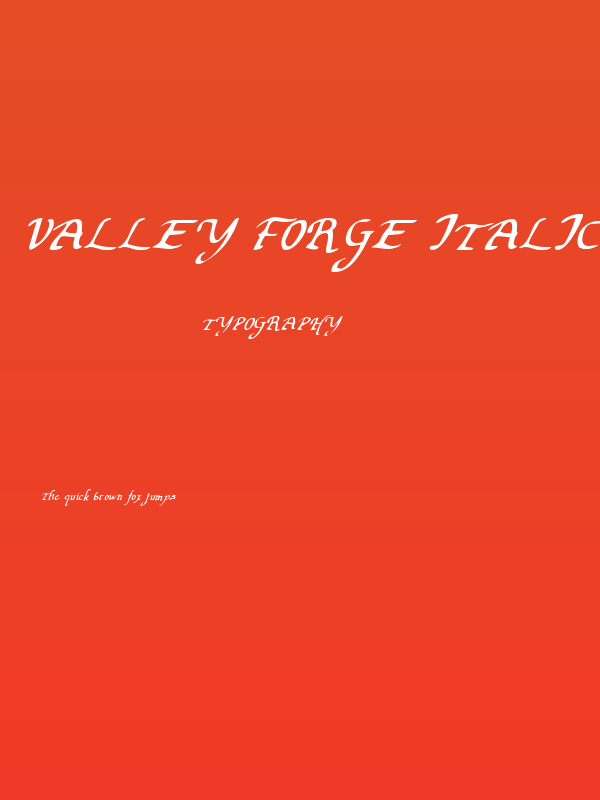 Valley Forge Italic Poster