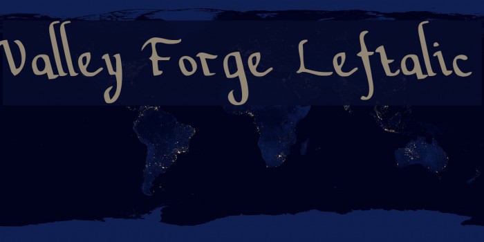 Valley Forge Leftalic Font examples