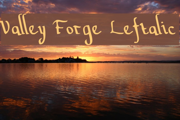 Valley Forge Leftalic Font examples