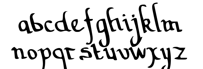 Valley Forge Leftalic Font LOWERCASE