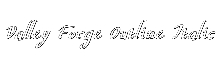 Valley Forge Outline Italic Font