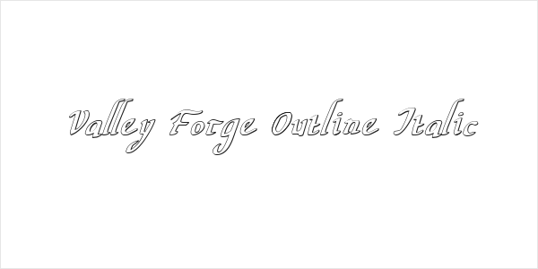 Valley Forge Outline Italic Logo
