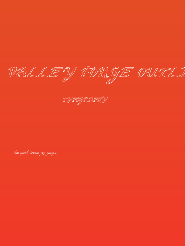 Valley Forge Outline Italic Poster
