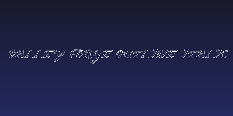 Valley Forge Outline Italic Social Header