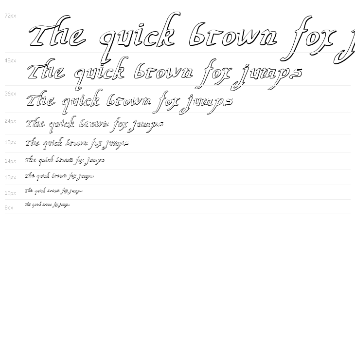 Valley Forge Outline Italic Waterfall