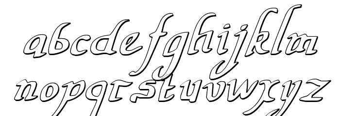 Valley Forge Outline Italic Font LOWERCASE
