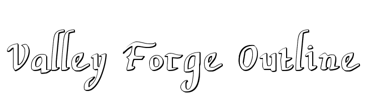 Valley Forge Outline  Frei Schriftart Herunterladen